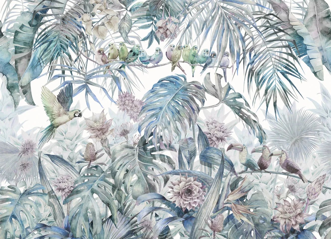 Custom Wallpaper European Style Retro Plants Flowers Forests Hummingbird Mural Bedroom Living Room Background Wall Wallpaper