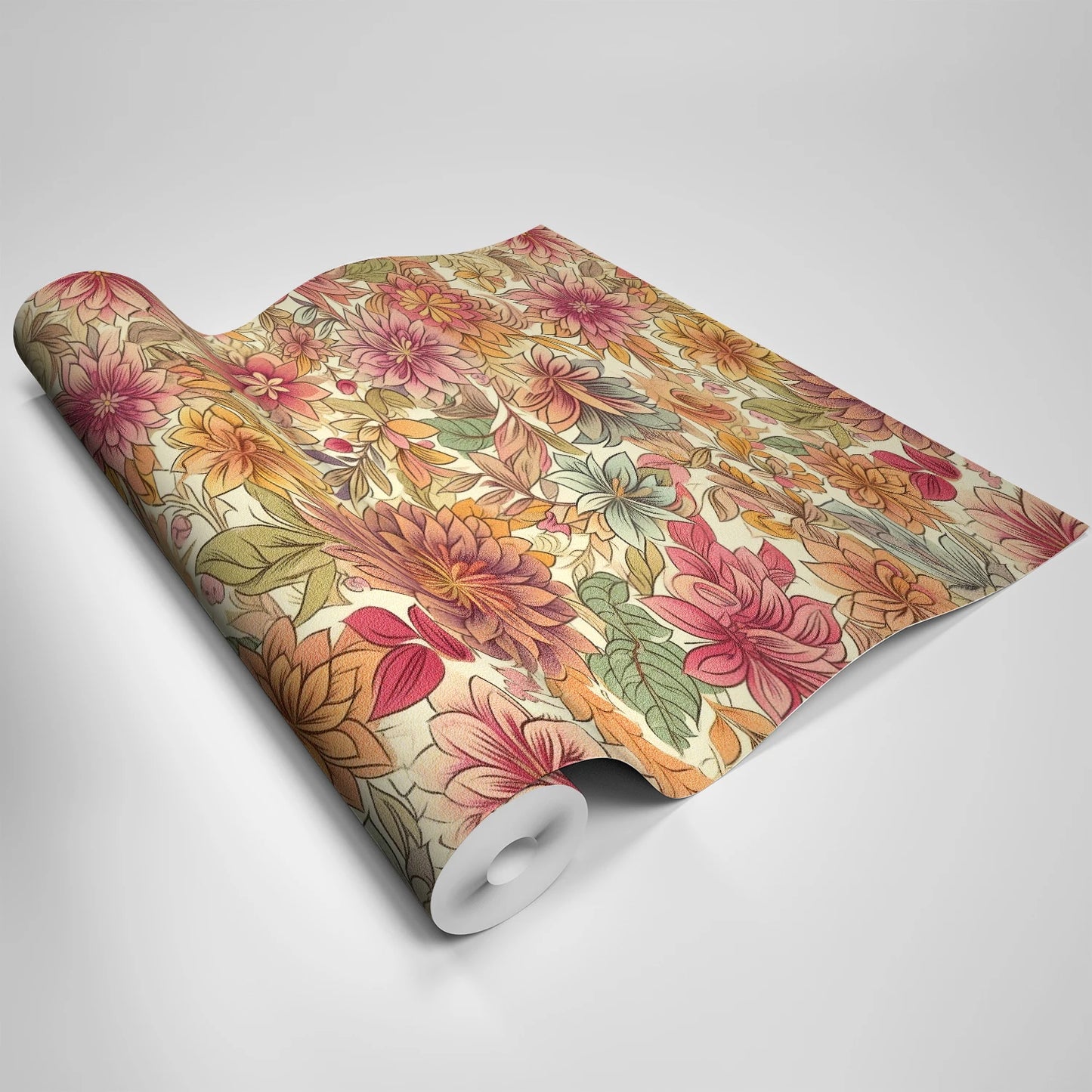 Floral Texture Frosted Wallpaper Bedroom Living Room Wall Decoration Self-Adhesive Wall Stickers Waterproof Moisture-Proof