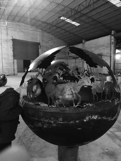 Hot Sell Outdoor Carbon Steel Fire Pits ,steel Sphere Fire Pits