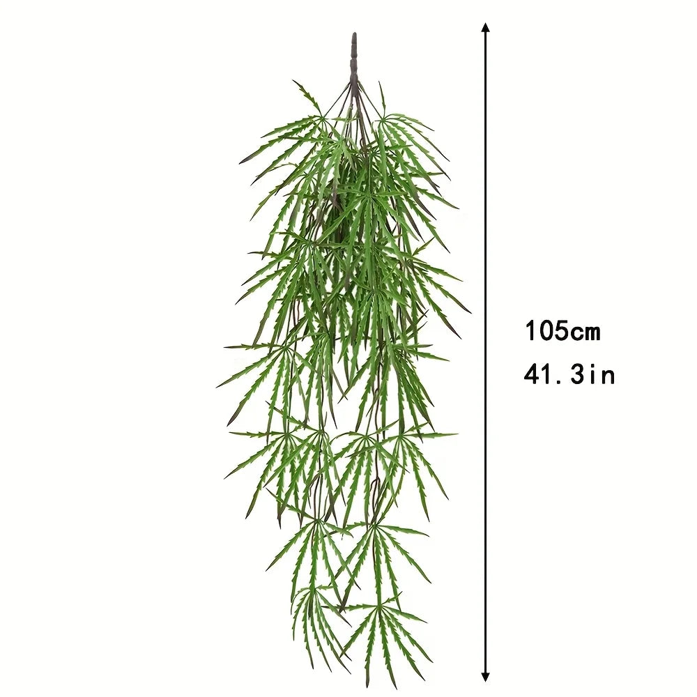 Artificial Hanging Plants 3.3ft Fake Hanging Fern Vines with 30 Leaves Wall Decor Greenery for Home Wall Outdoor Indoor Decor