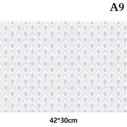 Dollhouse Wallpaper Miniature Wall Paper Sticker Stickers Decoration Flooring Furniture Decal Mini Decor Floorboards Miniatures
