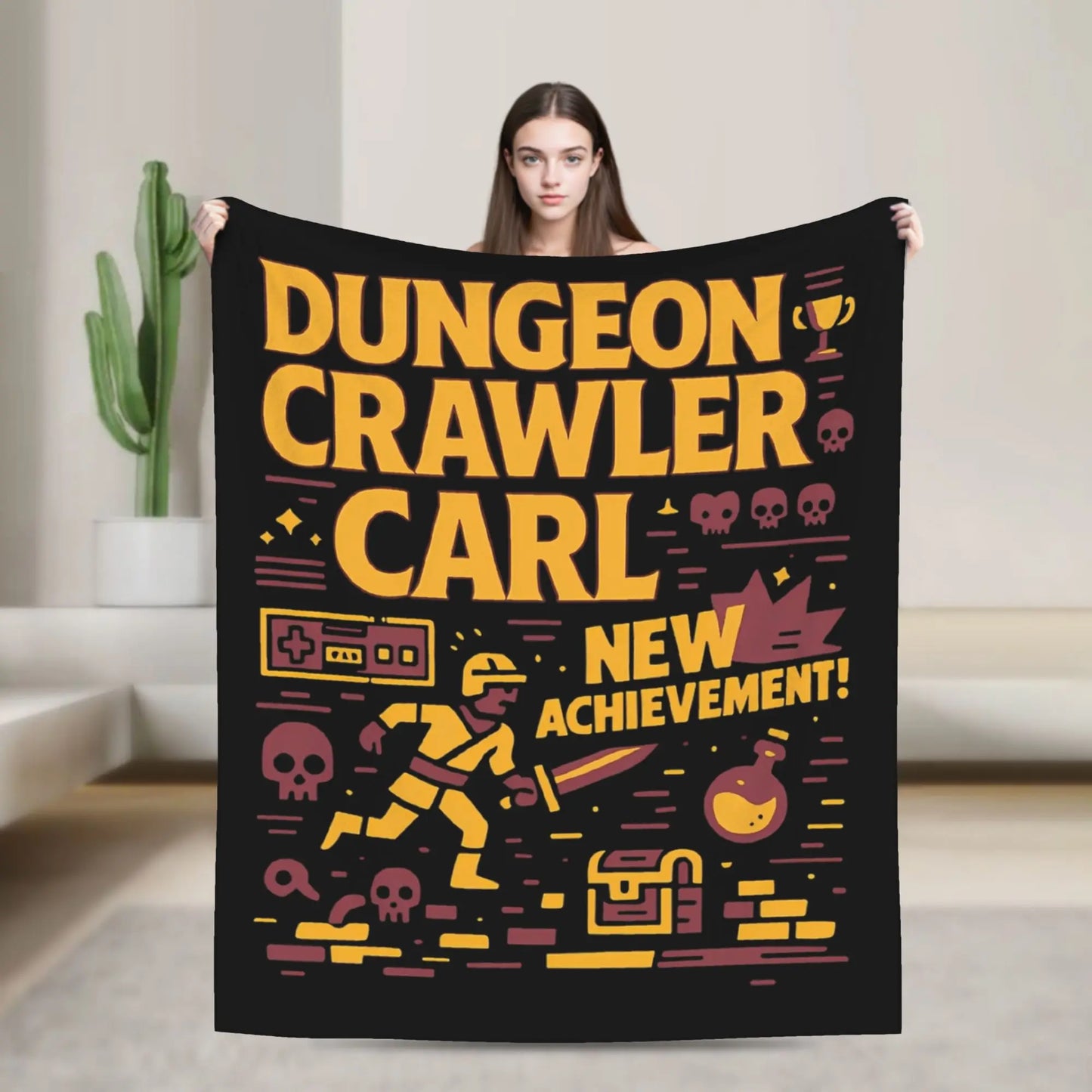 Don't Gaslight Me Jesus Blanket Flannel Dungeon Crawler Carls Lightweight Thin Throw Blankets for Bedding Bedroom Bedding Throws