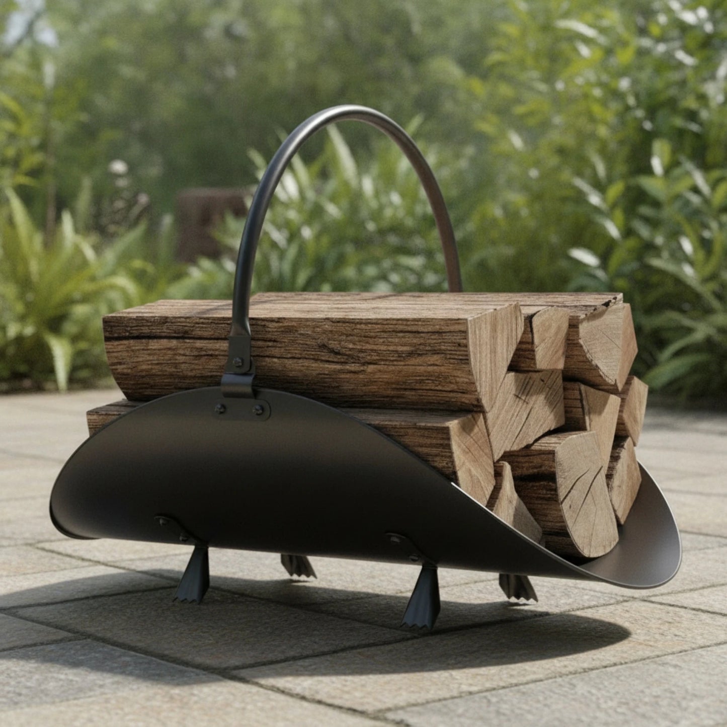Firewood Rack with Handle Portable Log Cradle with Handle Fireplace Log Holder Metal Firewood Rack with Handles Heavy Duty