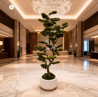 Artificial Cedar Pine Tree Indoor Outdoor Artificial Plant Fake Evergreen Tree for Garden Landscaping Home Decor