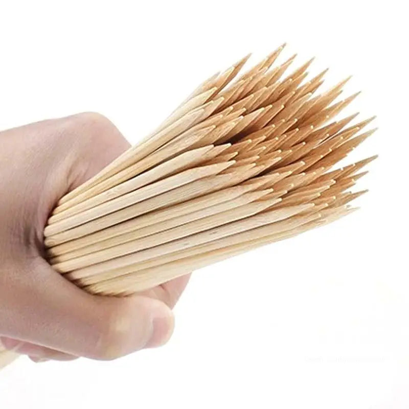100PCS 20/30CM Disposable Bamboo Skewers Wooden Grill Grilling Bbq Tools Outdoor Cooking BBQ Sticks Barbecue Tools Fruit Sticks