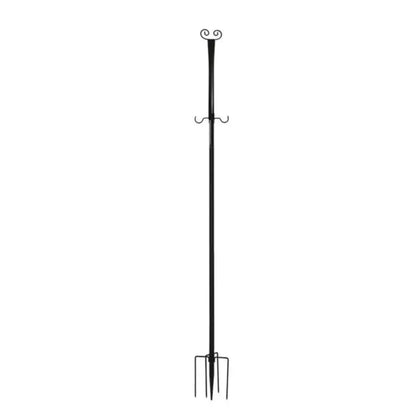 Outdoor Light Support Bar constructed From Carbon Steel For Backyard Terrace And Seasonal Decor Featuring Heart Design Top D2RD