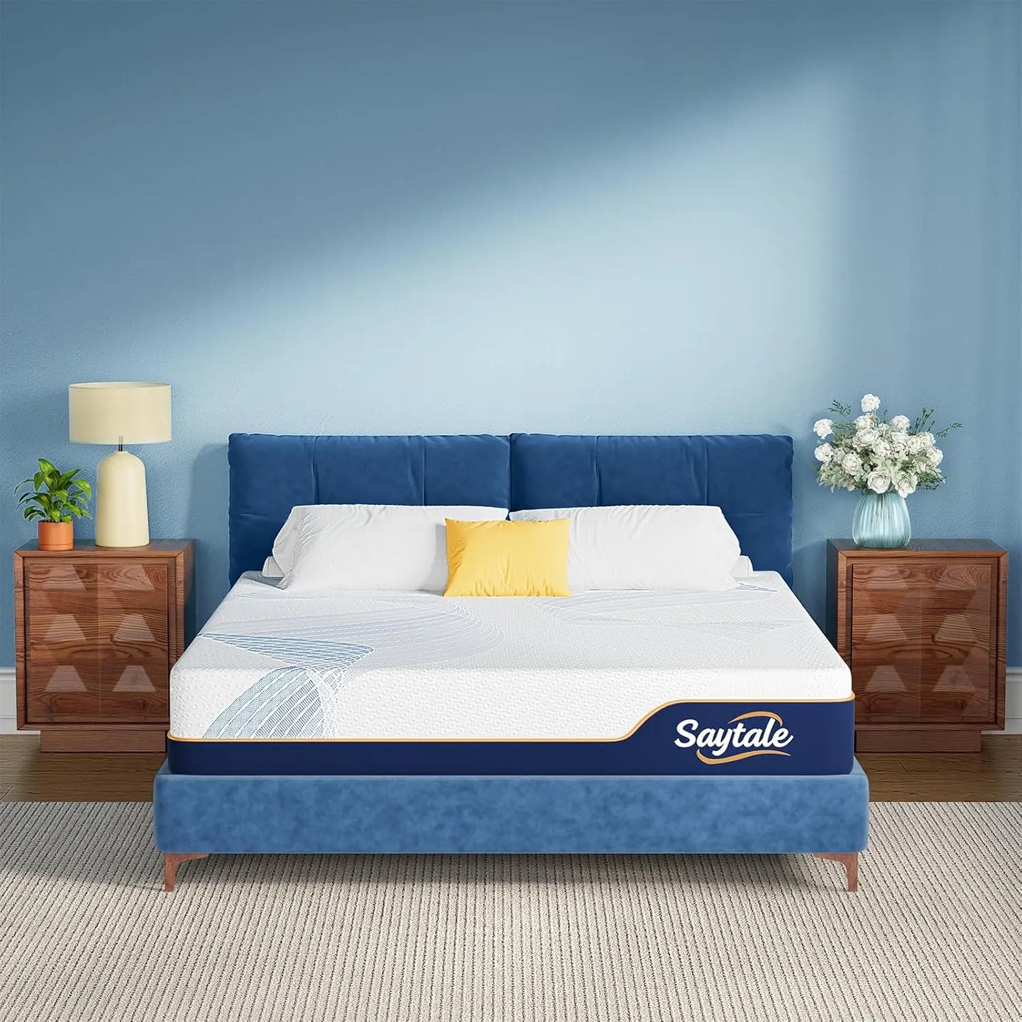 Queen Size Mattress 12 Inch Cooling Gel Memory Foam Mattress for Pressure & Pain Relief Fiberglass Free Firm for Soft, Custom