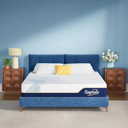 Queen Size Mattress 12 Inch Cooling Gel Memory Foam Mattress for Pressure & Pain Relief Fiberglass Free Firm for Soft, Custom