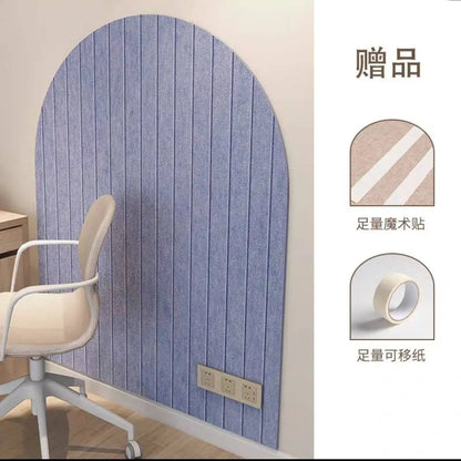 Felt Board Wall Stickers Thick Anti-collision Protect Wallpaper Decor Photo Message Background Arched Bridge Shape Bedroom Art