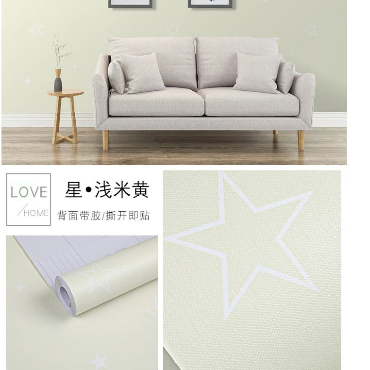 45CM self-adhesive wallpaper DIY grid background wall self-adhesive retro style home decor bedroom living room background wall