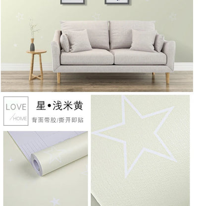 45CM self-adhesive wallpaper DIY grid background wall self-adhesive retro style home decor bedroom living room background wall