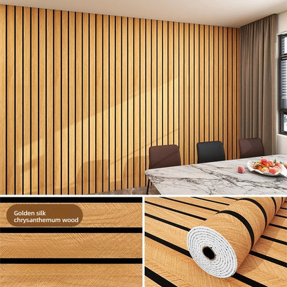 3M Thick Brown Grid Peel and Stick Wallpaper Faux Plaid Design Waterproof and Moisture-Proof Ideal for Walls Ceilings Home Decor