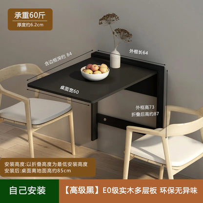 Multifunctional Wall Mounted Folding Dining Table Hidden Desk for Small Space Ultra Thin Storage Unit Study Computer Desk