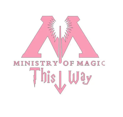 Bathroom Toilet Wall Stickers MINISTRY OF MAGIC THIS WAY Washroom Art Mural Home Decor Waterproof Wallpaper Vinyl Wall Decals