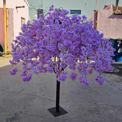 Artificial Cherry Blossom Tree Weeping Willow, Simulation Floral Plant for Indoor Outdoor Home Wedding Party Mall Opening Decor