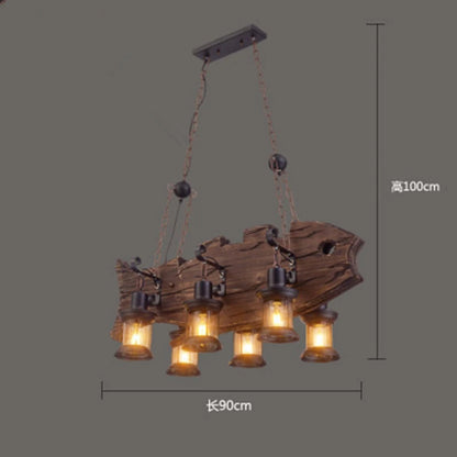 Rustic Lamp Coffee Bedroom Dining room Industrial Decor loft chandeliers Solid Retro Wood lamp suspension luminaire industrial