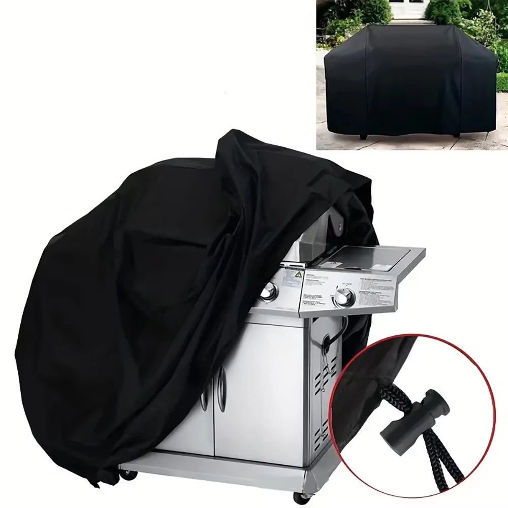 BBQ Grill Barbecue Cover Dustproof Waterproof Thickened BBQ Cover Outdoor Rainproof BBQ Cover