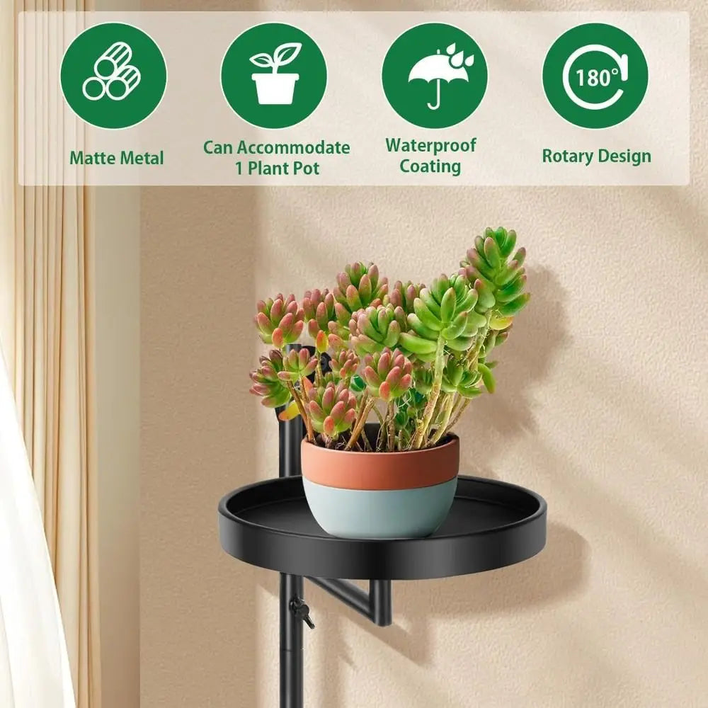 Wallpaper Green Plant Potted Rotating window plant stand Waterproof Creative Metal plant frame Simple Wall plant support Home