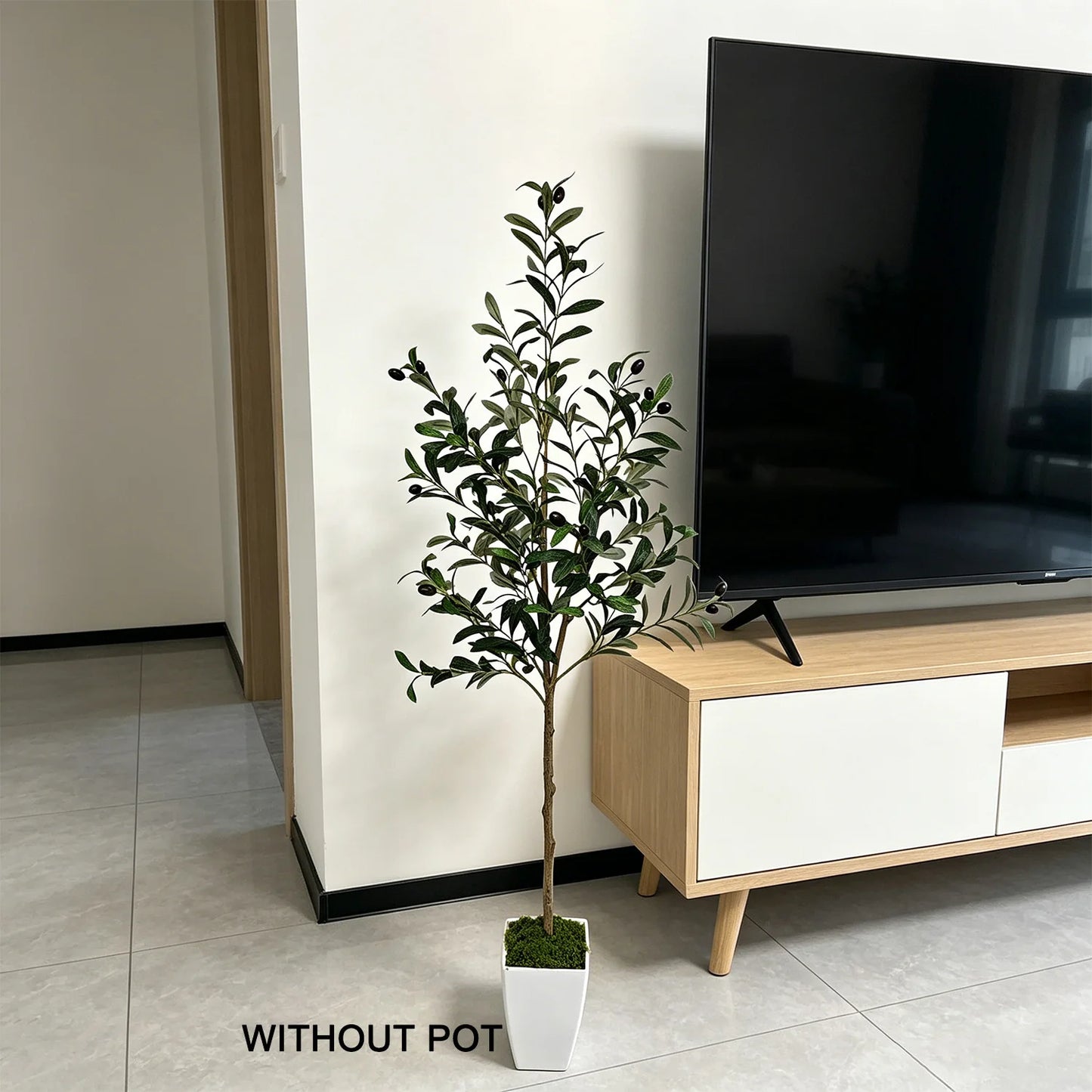 120-180cm Artificial Olive Tree Plant Indoor Outdoor Ornament Fake Plant for Home Garden Balcony Living Room Decoration