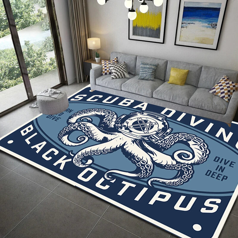 Nautical style rugs kids mats bedroom kitchen     living    bath