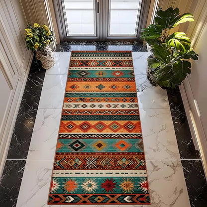 Terracota Boho Kitchen Entryway Hallway Turkish Runner Rug Vintage Persian Style Runner Washable Bohemian Area Rugs