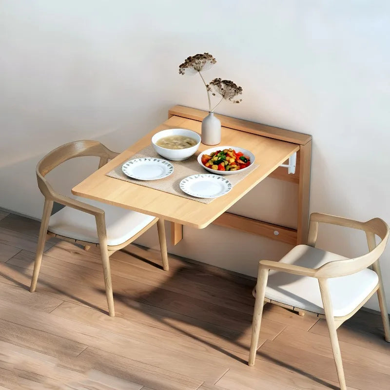 Multifunctional Wall Mounted Folding Dining Table Hidden Desk for Small Space Ultra Thin Storage Unit Study Computer Desk