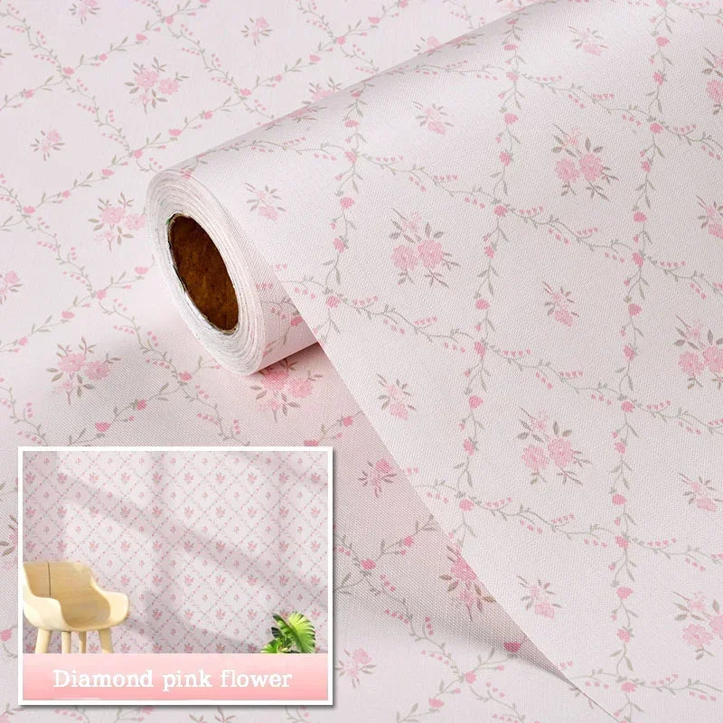 Self-adhesive Wallpaper Pastoral Flowers Waterproof and Moisture-proof Home Stickers for Living Room Bedroom Floral Decoration