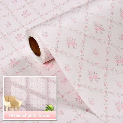 Self-adhesive Wallpaper Pastoral Flowers Waterproof and Moisture-proof Home Stickers for Living Room Bedroom Floral Decoration