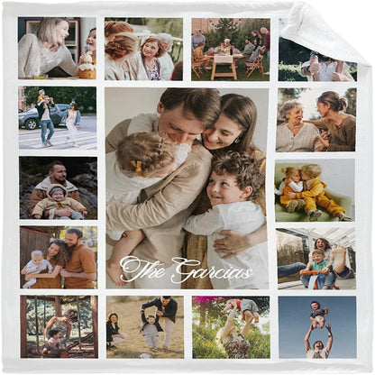 Custom Blanket With Picture Collage Customized Blankets Birthday Souvenir Christmas Gifts Personalized Throw Blanket