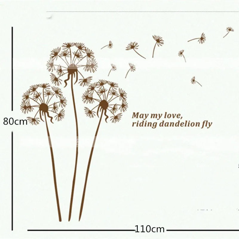 Mirror Wallpaper Dandelion Wall Sticker Modern Design For Kid's Room Bedroom Home Decoration Living Room Self Adhesive Stickers