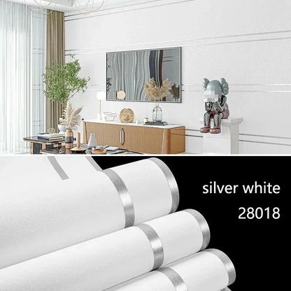 3D Wallpaper Modern Simple Striped Pattern Living Room Tv Background Home Decor Non-woven Fabric Non-Self Adhesive Wallpaper