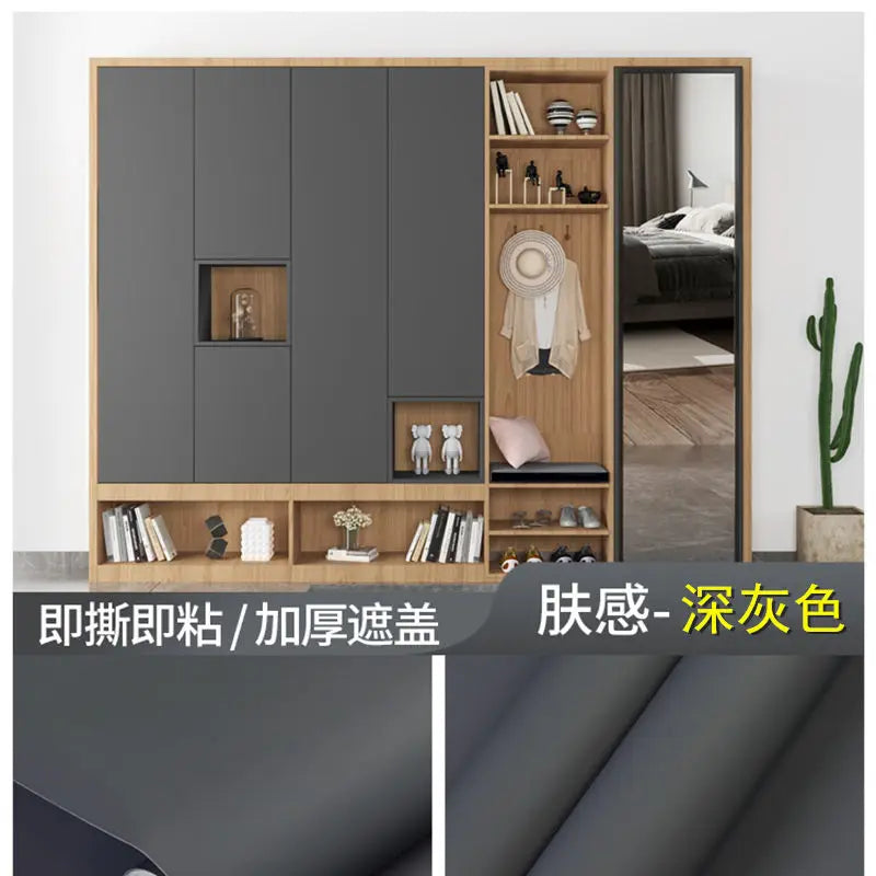 Baby Skin Sensation Thick Self Adhesive Waterproof PVC Wallpaper Muebles Furniture Kitchen Cabinets Armoire Oil Proof Stickers