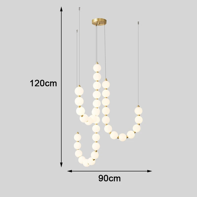 Nordic home decoration, stair chandelier, living room and dining room Pendant lights, ceiling light, indoor lighting
