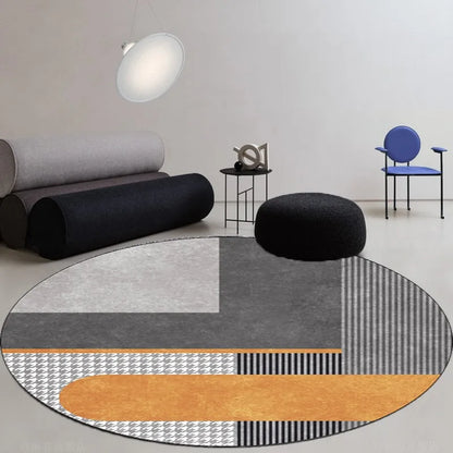 Modern Round Area Rug Minimalist Soft for Living Room Bedroom Study Room Decor Floor Mat Slip-resistant Wear-resistant Fashion