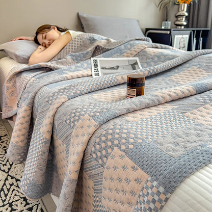 100% Cotton Blanket for Bed Breathable Lightweight Throws Blanket Soft Cozy Home Decoration Large Bed Cover Boho Towel Blankets