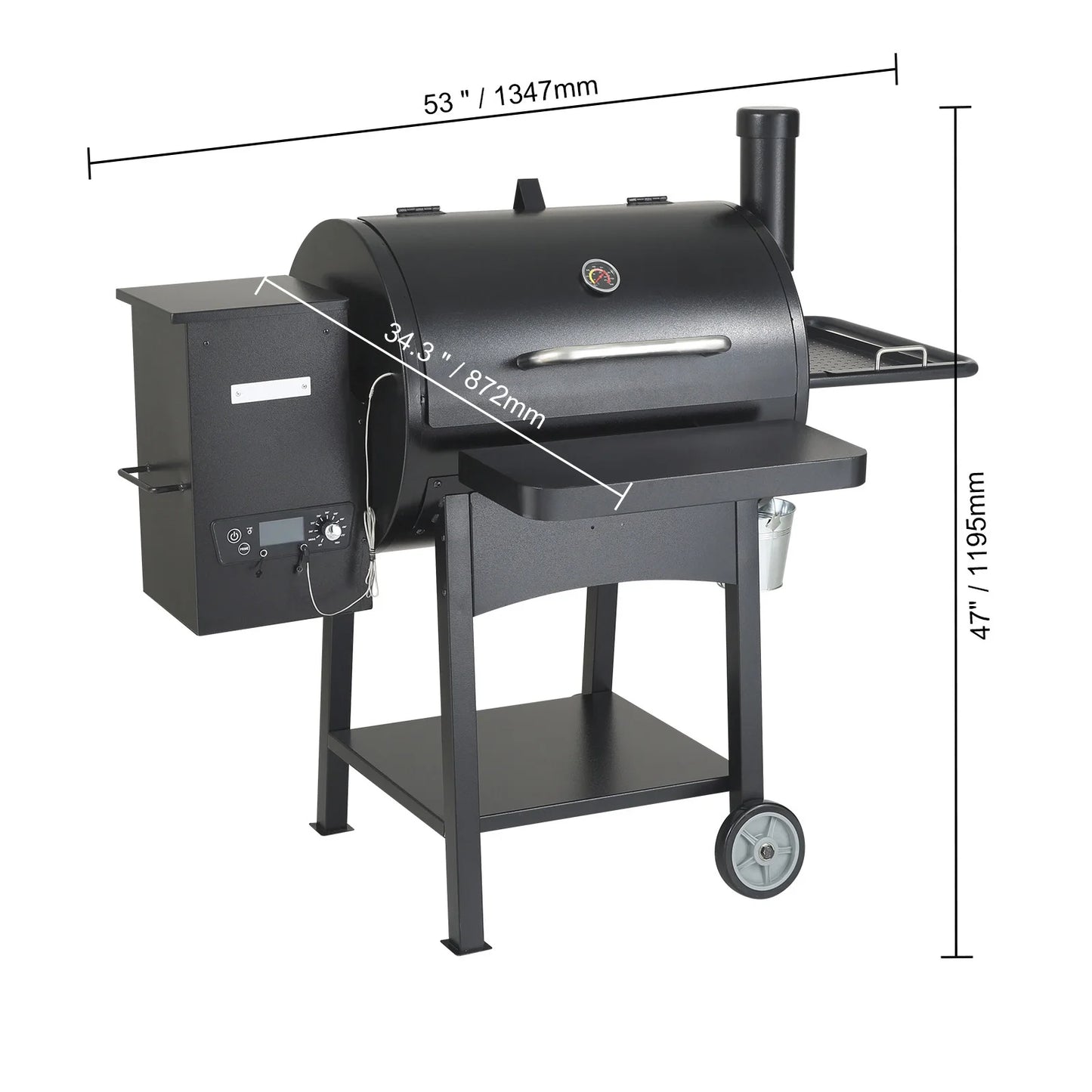 SucceBuy Portable Charcoal Grill Propane Gas Grills with Cover and Cart Heavy Duty Iron BBQ Grill for Outdoor Cooking Barbecue