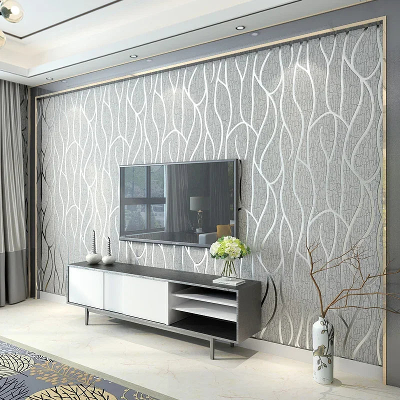 3D Wallpaper Modern Simple Non-Woven Wallpaper 3D Living Room TV Bedroom Background Wall Home Decor Papel De Parede 3D Paisagem