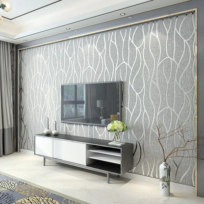 3D Wallpaper Modern Simple Non-Woven Wallpaper 3D Living Room TV Bedroom Background Wall Home Decor Papel De Parede 3D Paisagem