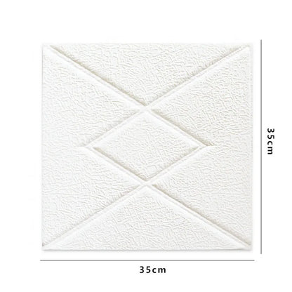 35*35cm 3D Foam Ceiling Waterproof Anti-collision Wall Stickers Peel and Stick Self-adhesive Background Wallpaper Bed Room Decor