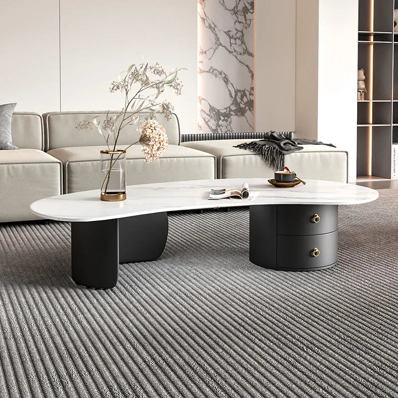 Irregular Modern Coffee Table Accessories Black Small Outdoor Coffee Tables Living Room Drawers Table Basse De Salon Home Decor