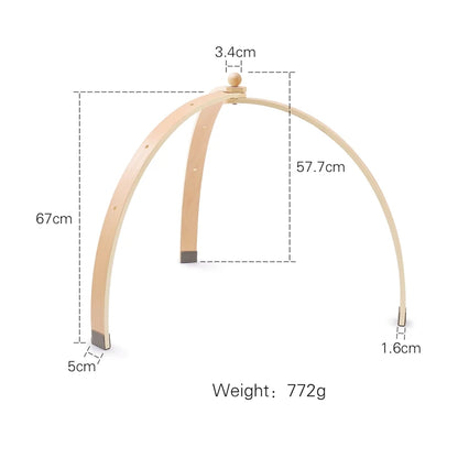 Crib Mobile Bed Bell Wooden Bracket Baby 0-12 Months Wooden Mobile Hanging Rattles Toy Holder Decorative Accessories Arm Bracket