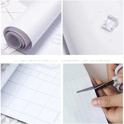60x300cmfor Cabinet Countertop Furniture Kitchen Vinyl Wallpaper Shiny Self Adhesive Removable Waterproof Countertop Paper White
