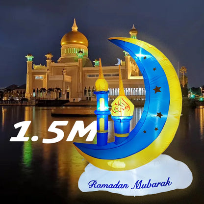 2026 EID Ramadan Decoration Inflatable Camel Outdoor Garden Sculpture Decoration LED Light Eid Mubarak Inflatables Yard