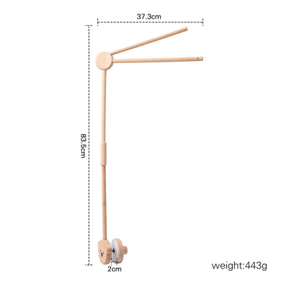 Baby Rattle Toy 0-12 Months Toys Wooden Mobile Bed Bell Floor Stand Bracket Newborn Bed Bell Hanging Holder Bracket Infant Crib