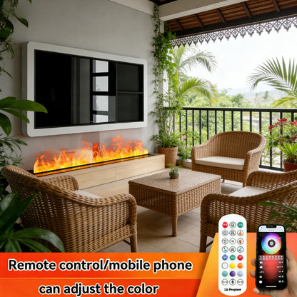 3D Water Electric Fireplace Mist Fireplace Embedded Realistic Mist Flame Remote Control APP Interior Decoration Steam Fireplace