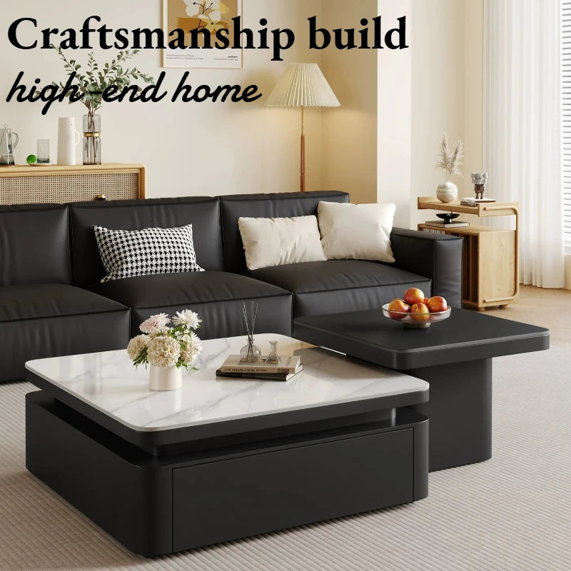 Decor Modern Table Floor Storage Luxury Center Coffee Table Apartment Black Mesas De Centro De Mesa Para Sala Home Furniture