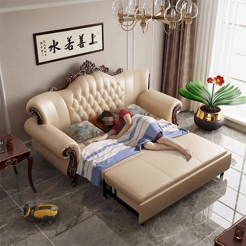 Leather Europe Living Room Sofa Relax Large Sleeper Comfortable Sofa Apartment Romantic Muebles Para Habitacion Home Furniture