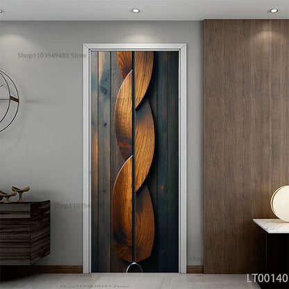 Wood Texture Series Waterproof Self-Adhesive Wallpaper Art Mural Stickers for Decor Door Cabinet Closet Ornamental Stickers