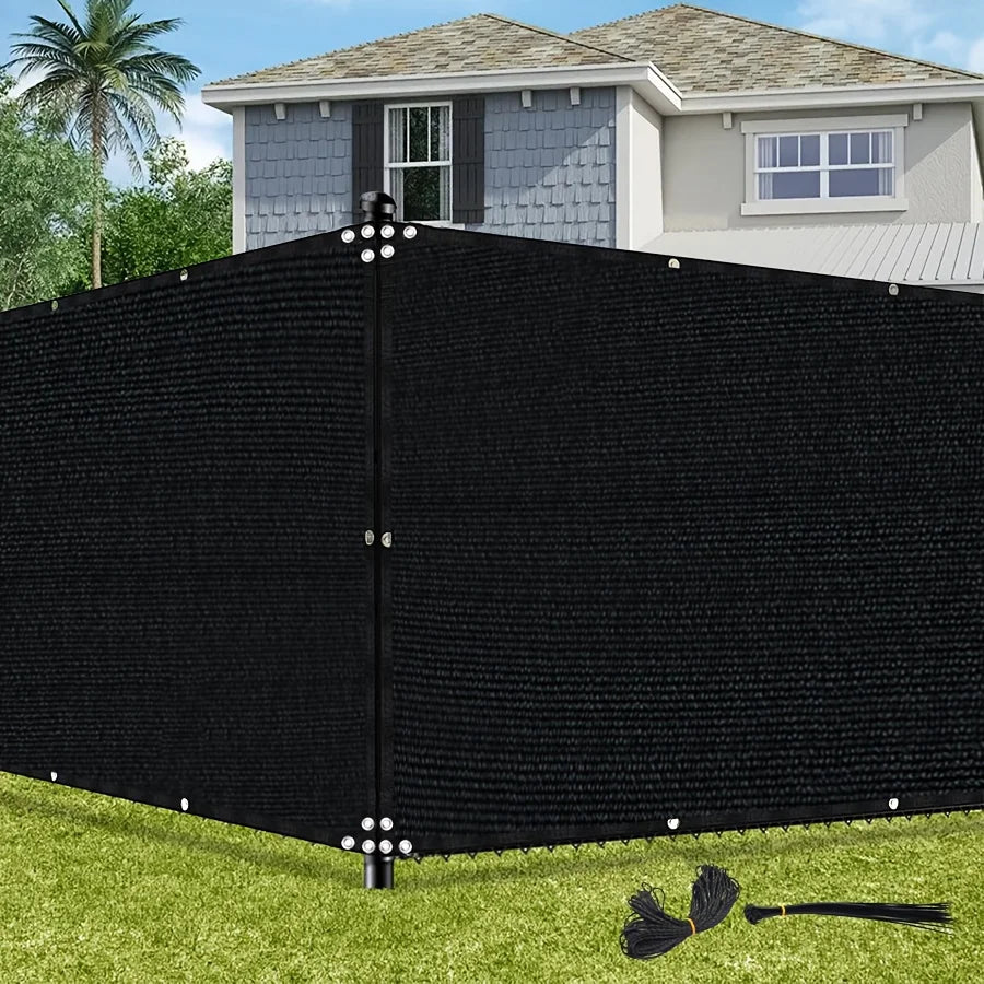Fence Privacy Screen, Heavy Duty Privacy Fence Screen, Outdoor Shade Cloth Mesh Barrier, Cable Zip Ties Included