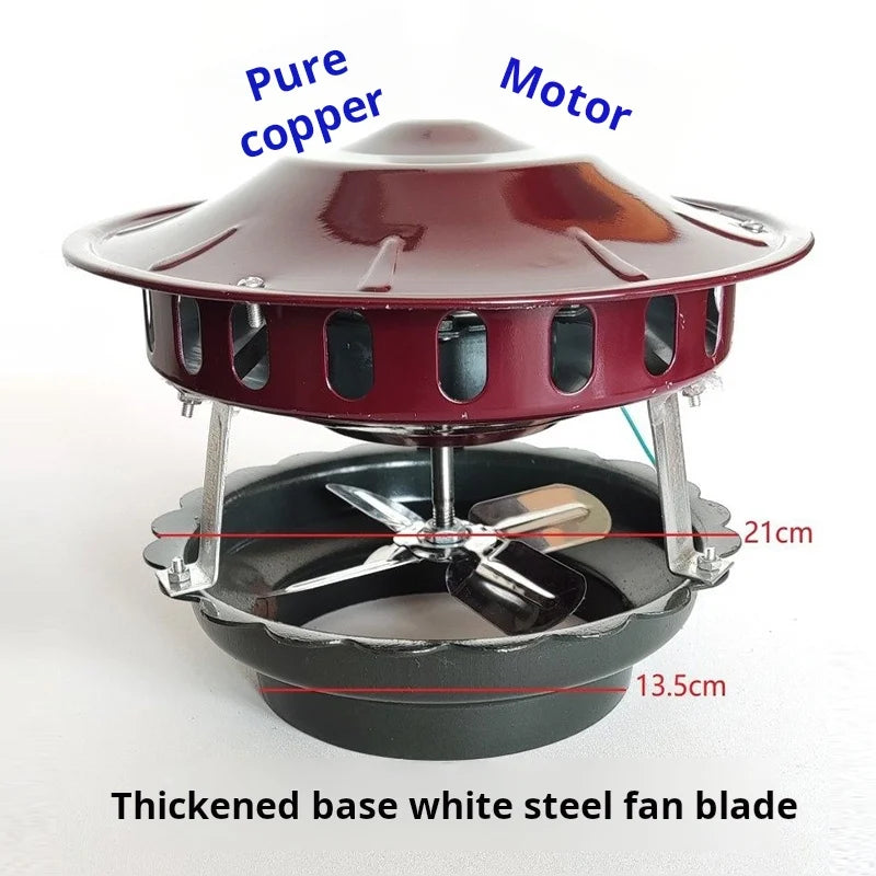 1PCS Induced Draft Fan Pure Copper Motor Civilian Chimney Smoking Machine Rural Fire Pit Boiler Exhaust Fan Smoke Prevention